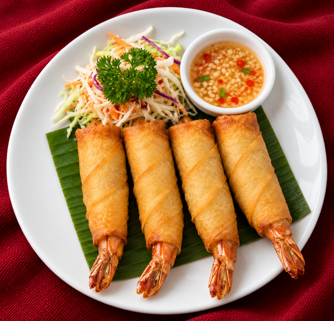 Prawn spring rolls