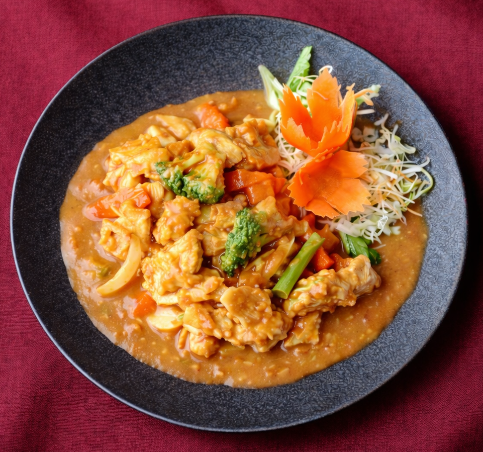 Peanut satay stir fry